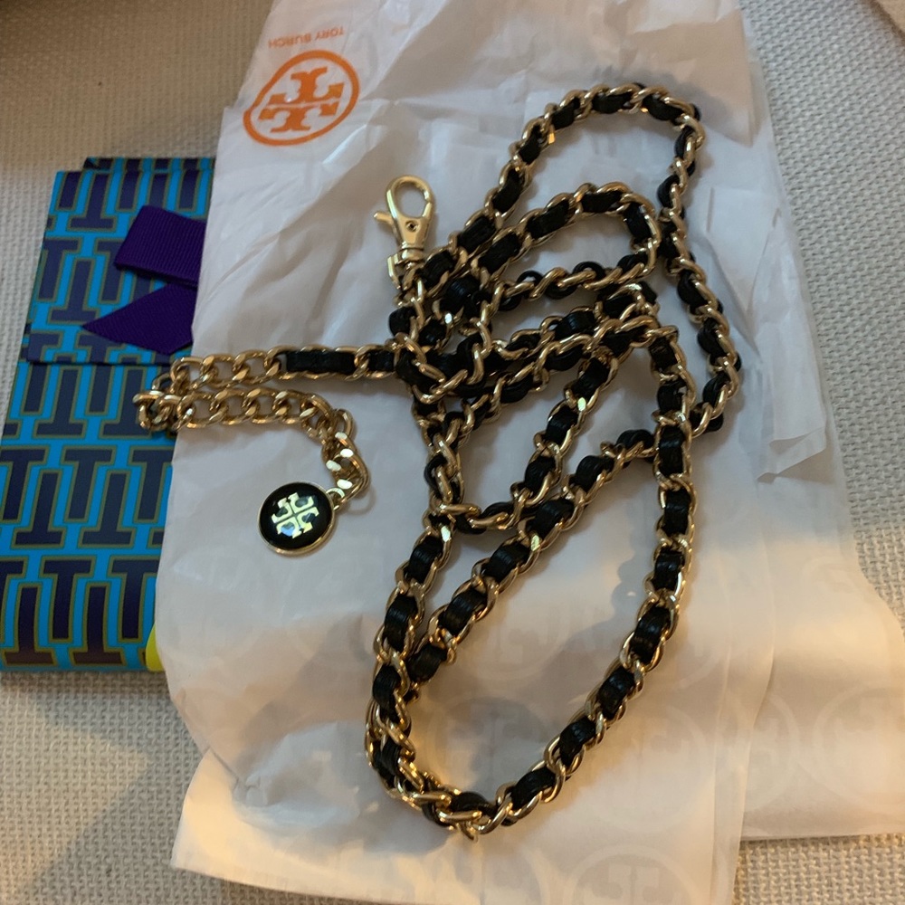 Tory Burch Leather Chain Belt
